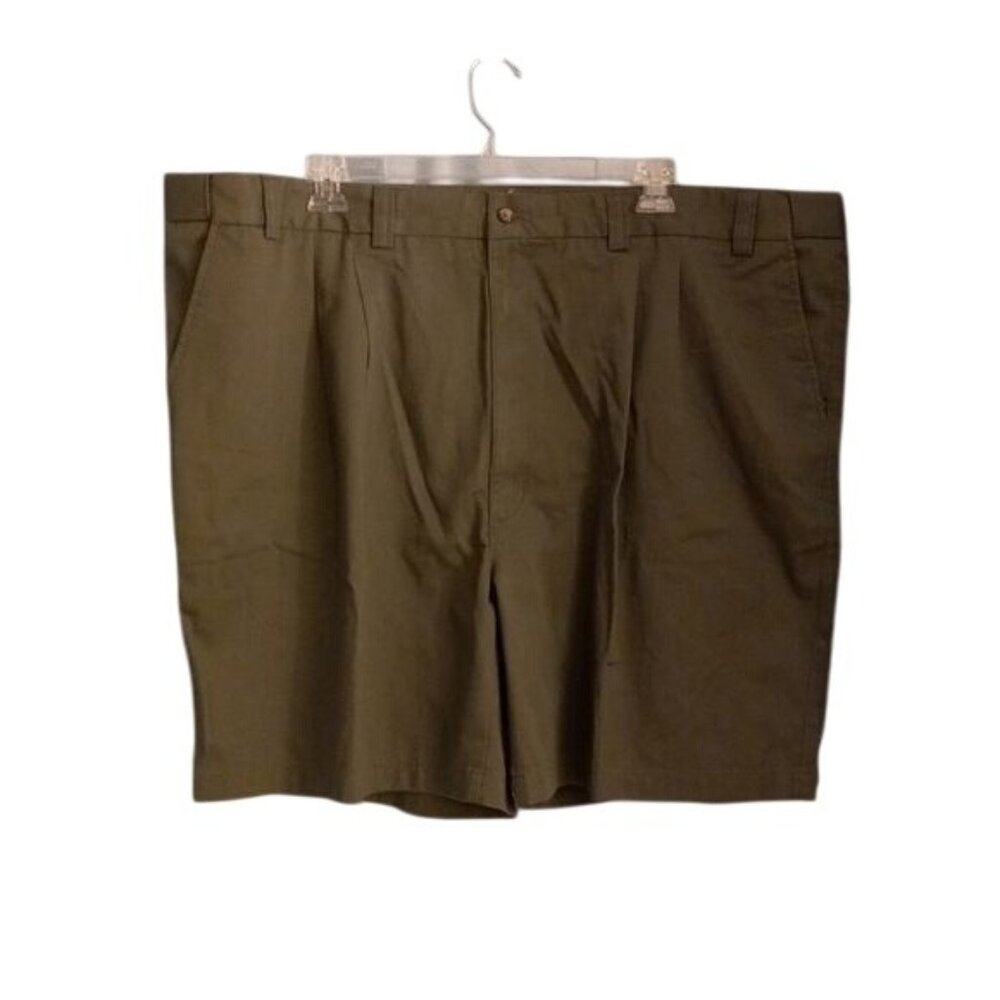 Himalaya Outfitters Size 54 Mens Classic Olive Cotton Shorts Pleated Front NEW